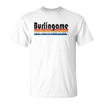 Vintage 80S Style Burlingame Ca T-Shirt | Mazezy