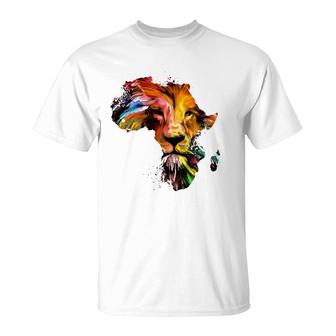 Vintage African Lion Lion Face Zoo Animal Africa Lion T-Shirt | Mazezy