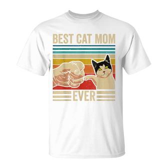 Vintage Best Cat Mom Ever Bump Fit Mothers Day Gift Women T-shirt T-Shirt - Thegiftio