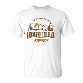 Vintage Breckenridge Colorado Mountain Hiking Souvenir Print T-Shirt