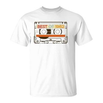Vintage Cassette Tape Birthday Gifts Born In Best Of 1982 Ver2 T-Shirt | Mazezy