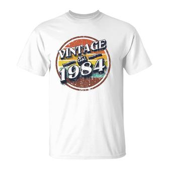 Vintage Established 1984 38Th Birthday Party Retro Men T-Shirt | Mazezy