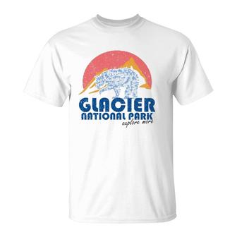 Vintage Glacier National Park Retro Montana T-Shirt | Mazezy