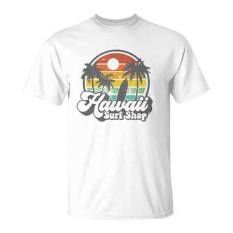 Vintage Hawaii Surf Shop Hawaiian Beach Surfing 70'S Gift Tank Top T-Shirt | Mazezy DE
