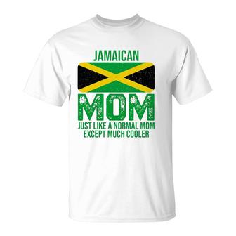 Vintage Jamaican Mom Jamaica Flag Design For Mother's Day T-Shirt | Mazezy