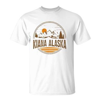 Vintage Kiana, Alaska Mountain Hiking Souvenir Print T-Shirt | Mazezy