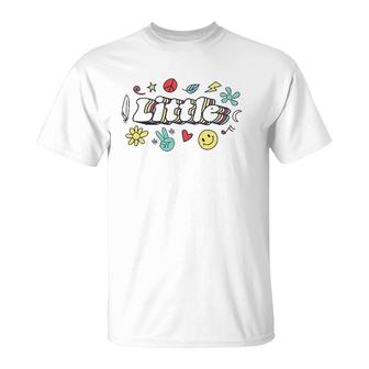 Vintage Little Love Peace Sorority Matching Little Sister T-Shirt | Mazezy