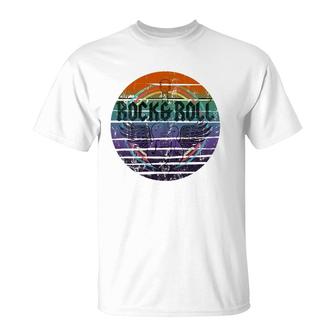 Vintage Retro Rock & Roll Guitar Wings Music T-Shirt | Mazezy
