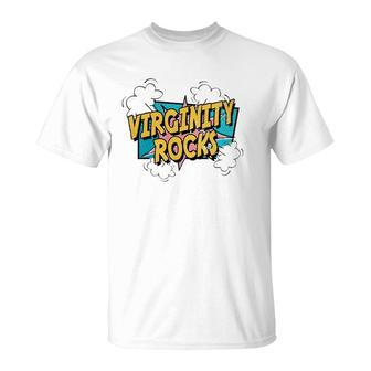 Virginity Mens & Womens Rocks Original Trendy Comic T-Shirt | Mazezy