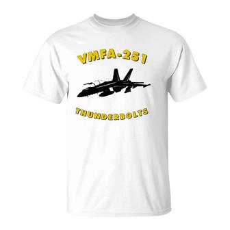 Vmfa-251 Fighter Attack Squadron Fa-18 Hornet Jet T-Shirt | Mazezy