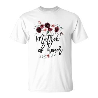 Wedding Gift For Best Friend Sister Mother Matron Of Honor T-Shirt | Mazezy