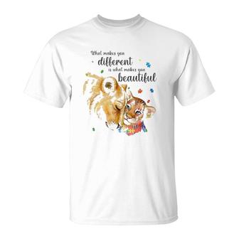 What Makes You Different Lion Mom Autism Child Awareness T-Shirt | Mazezy
