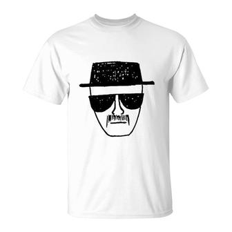 White Face Sunglasses Cool Face T-Shirt | Mazezy