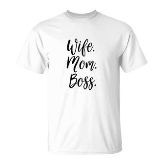 Wife Mom Boss Lady T-Shirt | Mazezy