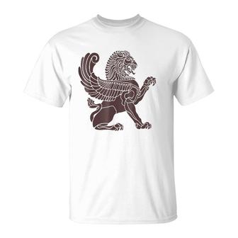 Winged Lion Mythological Vintage T-Shirt | Mazezy