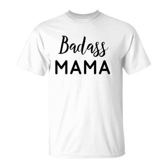 Womens Badass Mama Mom Life S Wife Mom Boss Blessed Mama T-Shirt | Mazezy