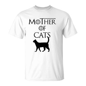 Womens Cat Mom Mother Of Cats T-Shirt | Mazezy