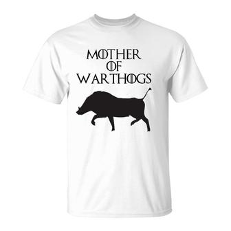 Womens Cute & Unique Black Mother Of Warthogs E010538 Ver2 T-Shirt | Mazezy