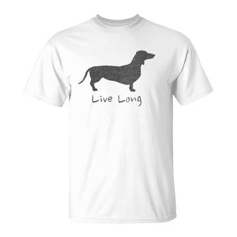 Womens Funny Dog Lover Dachshund Doxie Dogs Distressed Design Gift T-Shirt | Mazezy