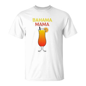 Womens I Love Bahama Mama Always At The Bar With This Cocktail V-Neck T-Shirt | Mazezy
