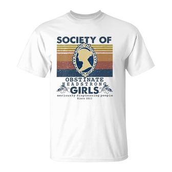 Womens Society Of Obstinate Headstrong Girls V-Neck T-Shirt | Mazezy