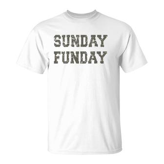 Womens Sunday Funday Design Sunday Funday Football Game Day T-Shirt | Mazezy