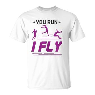 Womens Track And Field Long Jump Athlete Cool Saying T-Shirt | Mazezy