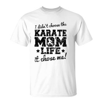 Womens Vintage I Didn't Choose The Karate Mom Life It Chose Me T-Shirt | Mazezy