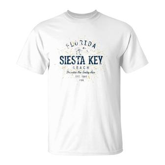 Womens Vintage Siesta Key Beach T-Shirt | Mazezy
