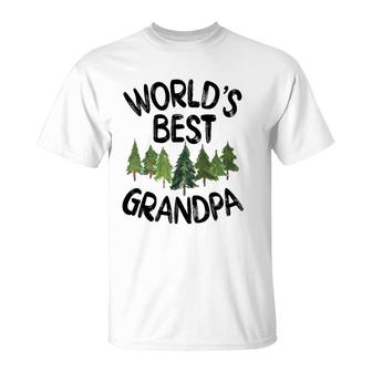 World's Best Grandpa Cute Outdoorsman Father's Day T-Shirt | Mazezy UK