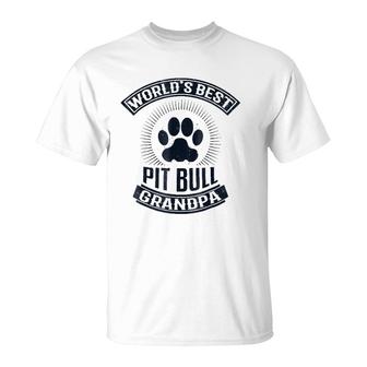 World's Best Pit Bull Grandpa T-Shirt | Mazezy
