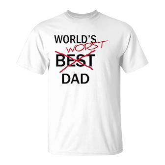 World's Worst Dad Funny Father's Day Gag Gift T-Shirt | Mazezy