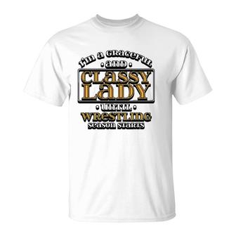 Wrestling S For Moms Grandma Mom Coach Gift T-Shirt | Mazezy