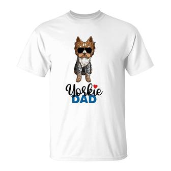 Yorkshire Terrier Papa Yorkie Dad T-Shirt | Mazezy