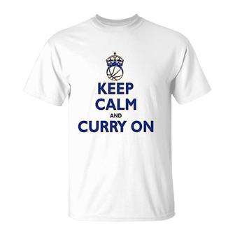 Youth Keep Calm And Curry On T-Shirt | Mazezy