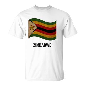 Zimbabwe Flag Vintage Zimbabwean Pride T-Shirt | Mazezy