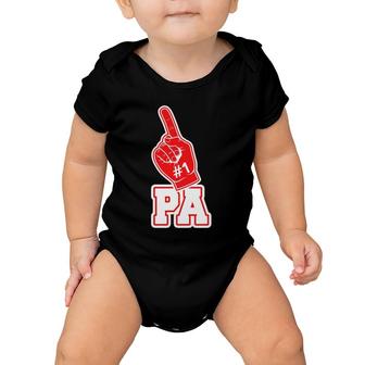 1 Pa - Number One Foam Finger Father Gift Tee Baby Onesie | Mazezy
