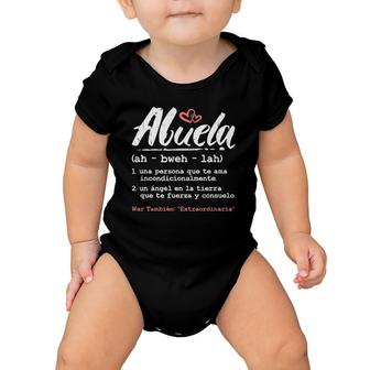 Abuela Mothers Day Gift In Spanish - Latina Grandma Espanol Baby Onesie | Mazezy