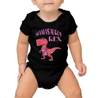 Adorable Cute Fun Mamasaurus Rex Dino I Love Dino Baby Onesie | Mazezy