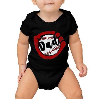Baseball Dad For Baseball Softball Mom Baby Onesie | Mazezy
