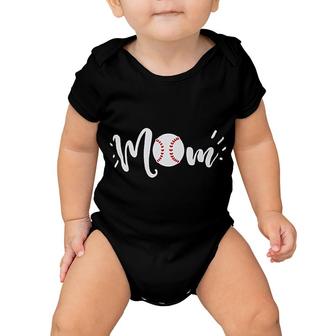 Baseball Mom Funny Cute Fun Sport Baby Onesie | Mazezy