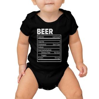 Beer Nutritional Ingredients, Funny Thanksgiving For Dad Baby Onesie | Mazezy