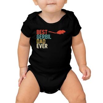 Best Gerbil Dad Ever Vintage Retro Baby Onesie | Mazezy