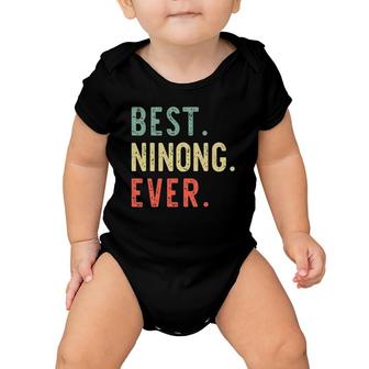 Best Ninong Ever Cool Funny Vintage Father's Day Gift Baby Onesie | Mazezy
