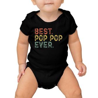 Best Pop-Pop Ever Vintage Gift Grandpa Poppop Father's Day Baby Onesie | Mazezy