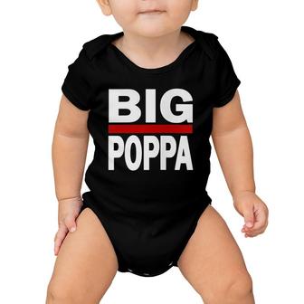 Big Poppa Hip Hop Dad Fathers Day Baby Onesie | Mazezy