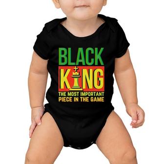 Black Dad Father's Day Juneteenth Black King Most Important Baby Onesie | Mazezy