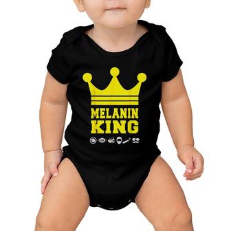 Black Man Pride Melanin King Fathers Day Plus Size Baby Onesie | Mazezy
