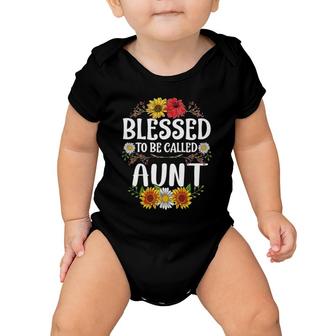 Blessed To Be Called Aunt Mothers Day Gift Floral Baby Onesie | Mazezy