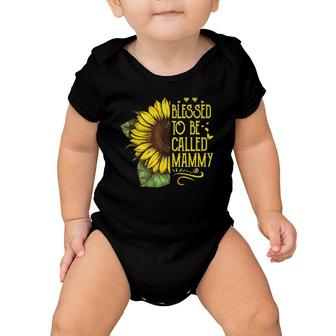 Blessed To Be Called Mammy Sunflower Mothers Day Baby Onesie | Mazezy
